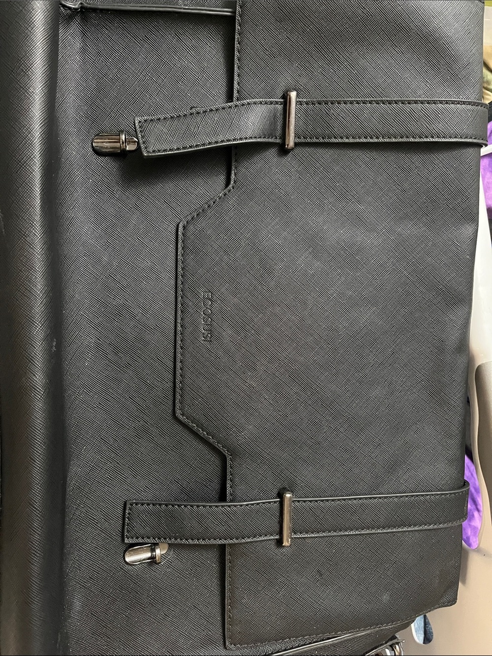Ecosusi-Saffiano Black Laptop Tote Case